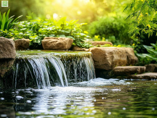 serene image of a water flow in nature